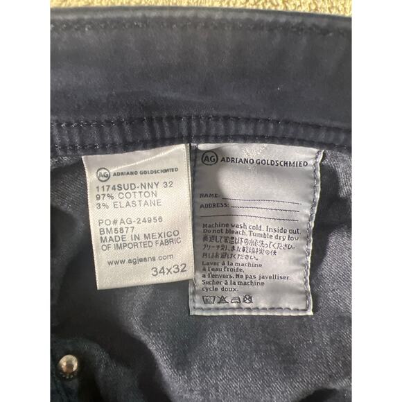 AG Adriano Goldschmied, "The Graduate" Tailored Leg Black Pants, Mens: 34x32 - Picture 10 of 12